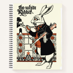 Alice Witte Konijn Klassieke Wonderland  Notitieboek