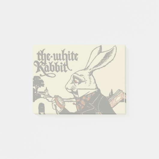 Alice Witte Konijn Klassieke Wonderland  Post-it® Notes (Voorkant)