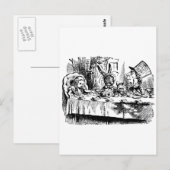Alice, witte konijn, Tea Party Briefkaart (Voorkant / Achterkant)