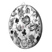 Alice Witte Konijn Wonderland Klassieker Dartbord (Voorkant Rechts)