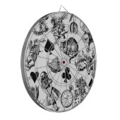 Alice Witte Konijn Wonderland Klassieker Dartbord (Voorkant Links)