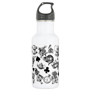 Alice Witte Konijn Wonderland Klassieker Waterfles