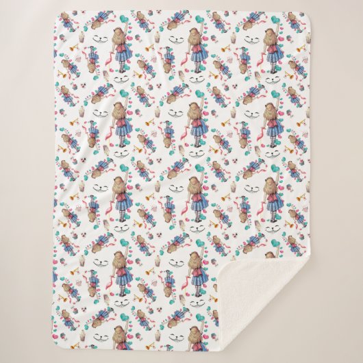Alice Wonderland Adventures Throw Blanket (Voorkant)