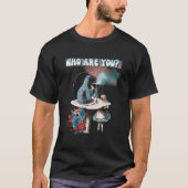 Alice Wonderland Caterstyle Smoking Hookah Pipe T-shirt (Voorkant)