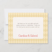 Alice Wonderland Dank je wel Bedankkaart (Achterkant)