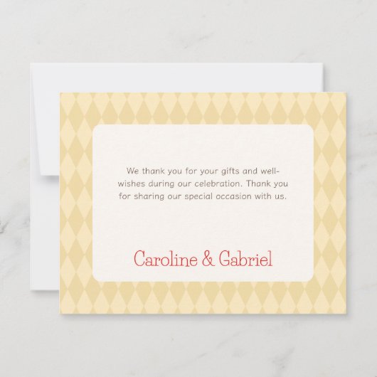 Alice Wonderland Dank je wel Bedankkaart (Achterkant)