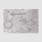  Alice Wonderland die kaarten speelt Tissuepapier (Voorkant)