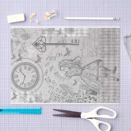  Alice Wonderland die kaarten speelt Tissuepapier (Craft)