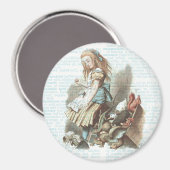 Alice Wonderland Favorieten  Boek Pagina Kunst Magneet (Voorkant / Achterkant)