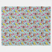 Alice Wonderland Gekke Hoedenmaker Kat Doodle Kuns Fleece Deken (Voorkant (Horizontaal))