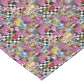 Alice Wonderland Gekke Hoedenmaker Kat Doodle Kuns Tafelkleed (Gekanteld)