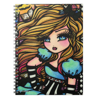 Alice Wonderland Hearts Girl Fairy Fantasy Notitieboek