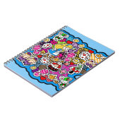 Alice Wonderland Mad Hatter Cat Doodle Art van Lea Notitieboek (Linkerzijde)