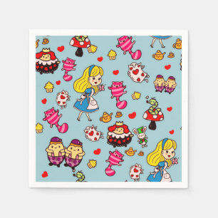 Alice Wonderland Mad Hatter Cat Doodle Art van Lea Servet