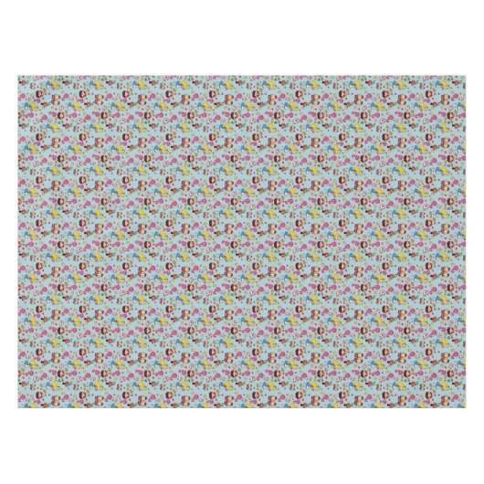 Alice Wonderland Mad Hatter Kat Doodle Kunst door Tafelkleed (Voorkant (Horizontaal))