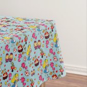 Alice Wonderland Mad Hatter Kat Doodle Kunst door Tafelkleed (Voorbeeld)