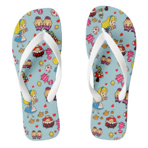 Alice Wonderland Mad Hatter Kat Doodle Kunst door  Teenslippers