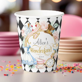 Alice Wonderland mad hatter tea party verjaardag P Papieren Bekers