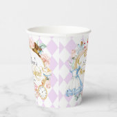 Alice Wonderland mad hatter tea party verjaardag P Papieren Bekers (Rechts)