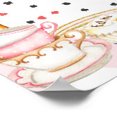 Alice wonderland mad hatter tea party welkom teken poster (Hoek)