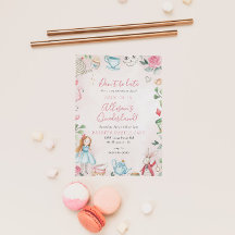 Alice Wonderland Par-Tea Girl First Birthday Party