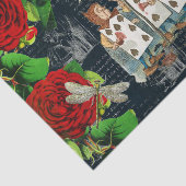 Alice Wonderland Rozen Kaarten Literary Tissue Pap Tissuepapier (Detail)