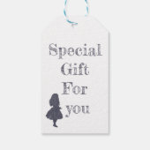 Alice Wonderland Silhouette Drink me inkt Gift Lab Cadeaulabel (Achterkant)