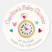 Alice Wonderland Verjaardagsdouche Ronde Sticker (Voorkant)