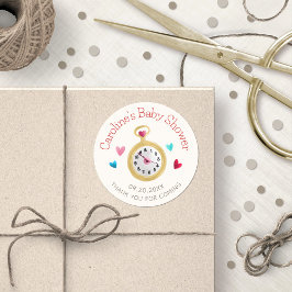 Alice Wonderland Verjaardagsdouche Ronde Sticker