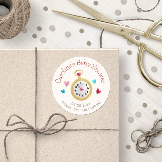 Alice Wonderland Verjaardagsdouche Ronde Sticker