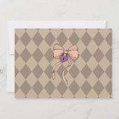 Alice Wonderland verjaardagsfoto uitnodiging (Achterkant)