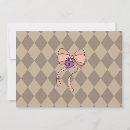 Alice Wonderland verjaardagsfoto uitnodiging (Achterkant)