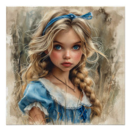 Alice' Wonderland Wervelwind: Wonderland Grillen Perfect Poster