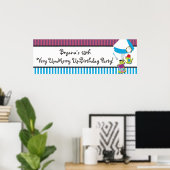 Alice Wonderland Whimsical Mad Tea Party Banner Poster (Thuiskantoor)