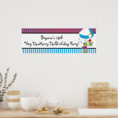 Alice Wonderland Whimsical Mad Tea Party Banner Poster (Keuken)
