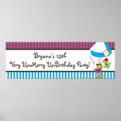 Alice Wonderland Whimsical Mad Tea Party Banner Poster (Voorkant)