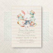 Alice Wonderland Witte Konijn Verjaardag Kaart