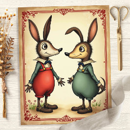 Alice Wonderlijke Muis Vrienden Scrapbook Papier