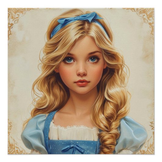 Alice' Wonderlijke Werveling: Wonderland Grillen Perfect Poster (Voorkant)