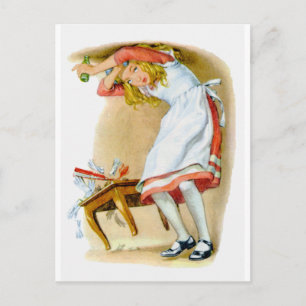 Alice wordt te groot! Oh nee! Briefkaart