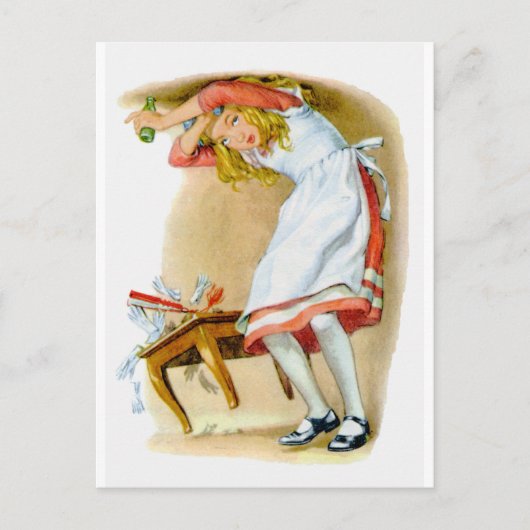 Alice wordt te groot! Oh nee! Briefkaart (Voorkant)