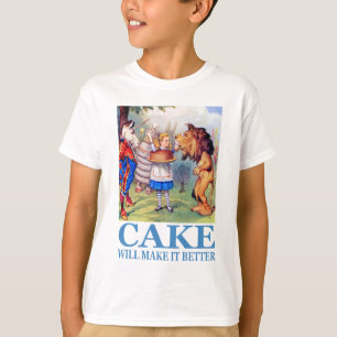 ALICE ZEGT: "CAKE ZAL HET BETER MAKEN" T-SHIRT
