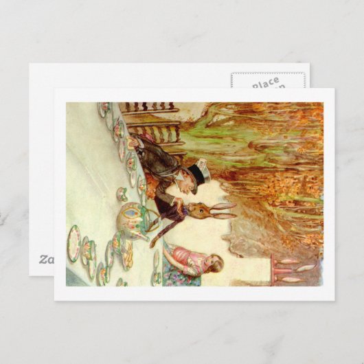 ALICE ZELF NAAR HET THEEFEEST VAN MAD HATTER BRIEFKAART (Voorkant / Achterkant)