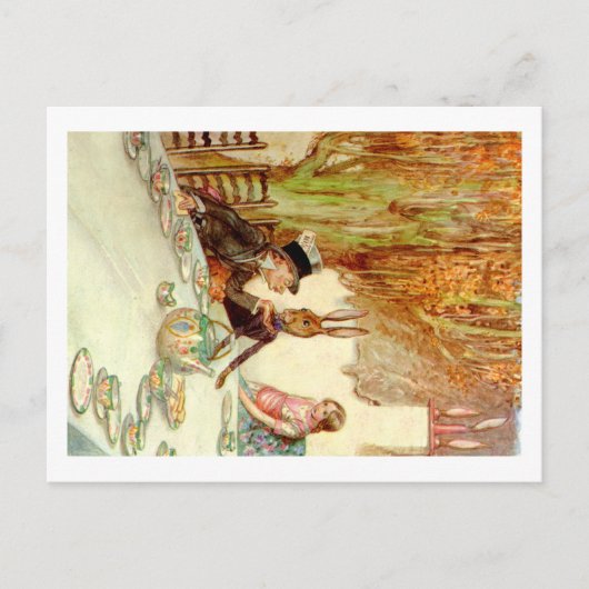 ALICE ZELF NAAR HET THEEFEEST VAN MAD HATTER BRIEFKAART (Voorkant)