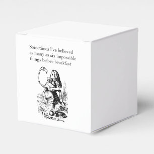 Alice, zes onmogelijke dingen bedankdoosjes