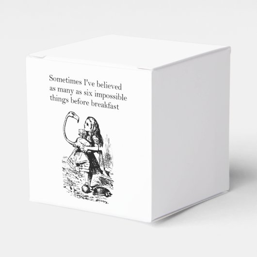 Alice, zes onmogelijke dingen bedankdoosjes (Voorkant Zijde)