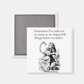 Alice, zes onmogelijke dingen magneet (Voorkant / Achterkant)