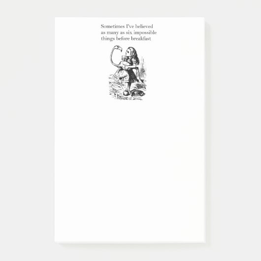 Alice, zes onmogelijke dingen post-it® notes (Voorkant)