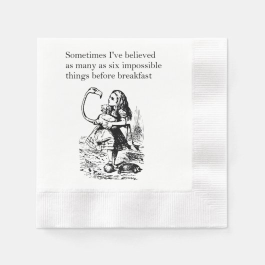 Alice, zes onmogelijke dingen servetten (Voorkant)