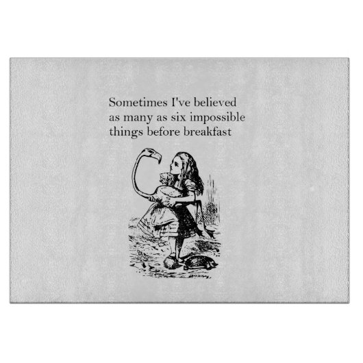 Alice, zes onmogelijke dingen snijplank (Voorkant)